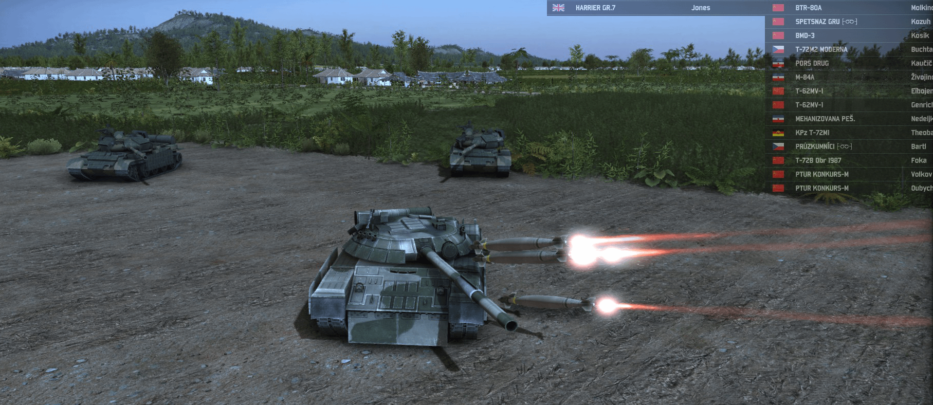 Figure 10. All missiles destroy T-80UM at full HP